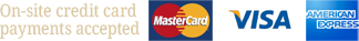 Credit cards accepted